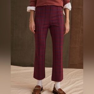 Maeve by Anthropologie The Margot Kick Flare Plaid Pants Size XSP